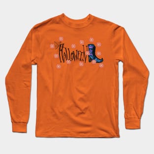 Wich BootS Halloween Night Long Sleeve T-Shirt